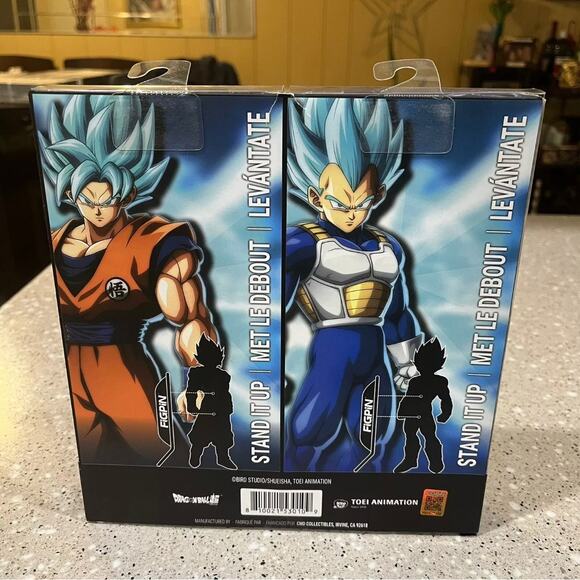 Fig Pin XL - Dragon Ball Fighter Z - SSGSS Vegeta X18 / SSGSS Goku X19 - Picture 2 of 2